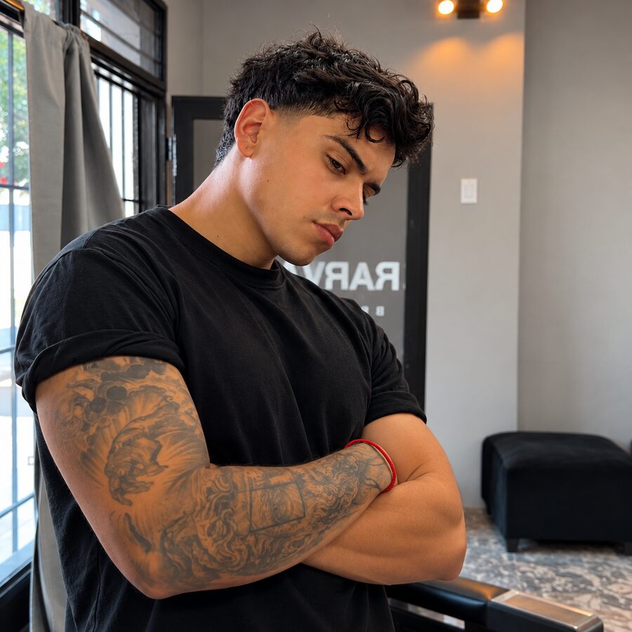Mauricio “Mauri” en Sarvach Barbería